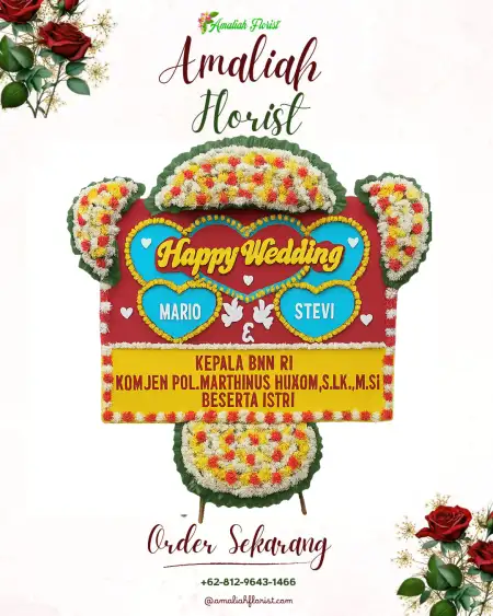 Papan Bunga Pernikahan Rejosari Mataram